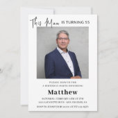 Cartes d'invitation d'anniversaire 55 ans modernes (Devant)