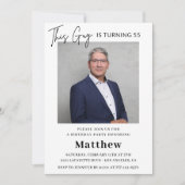 Cartes d'invitation d'anniversaire 55 ans modernes (Devant)