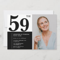 Cartes d'invitation d'anniversaire 59 ans photo no
