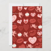 Cartes d'invitation d'anniversaire 61 ans coeurs m (Dos)