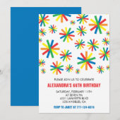 Cartes d'invitation d'anniversaire 66 ans Simple M (Devant / Derrière)