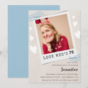 Cartes d'invitation d'anniversaire 78 ans drôles P