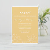 Cartes d'invitation d'anniversaire 7 ans modernes (Debout devant)