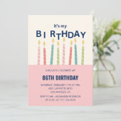 Cartes d'invitation d'anniversaire 86 ans Funny Ca (Debout devant)