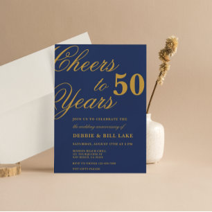 Cartes d'invitation d'anniversaire À vos 50 ans In
