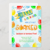 Cartes d'invitation d'anniversaire au pistolet à e (Devant / Derrière)