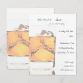 Cartes d'invitation d'anniversaire au Scotch (Devant / Derrière)