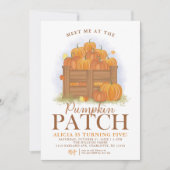 Cartes d'invitation d'anniversaire automnal Papill (Devant)