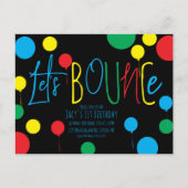 Cartes d'invitation d'anniversaire avec ballons re (Devant)