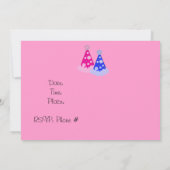 Cartes d'invitation d'anniversaire avec Cupcakes e (Dos)
