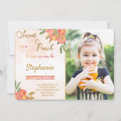 Cartes d'invitation d'anniversaire avec photo de p (Devant)