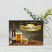 Cartes d'invitation d'anniversaire Bière (Debout devant)