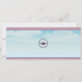 Cartes d'invitation d'anniversaire billet d'avion  (Dos)