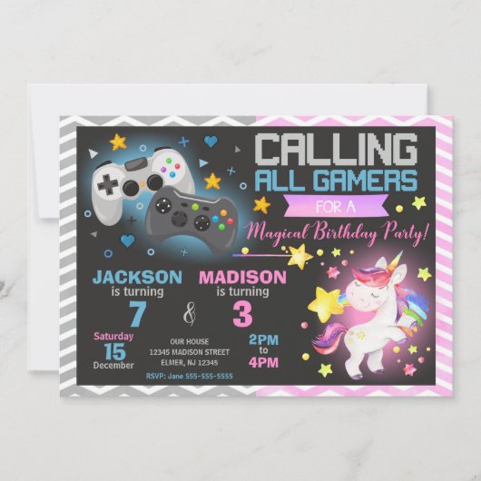 Cartes d'invitation d'anniversaire communes pour j (Devant)