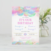 Cartes d'invitation d'anniversaire conjoint avec b (Debout devant)