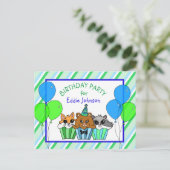 Cartes d'invitation d'anniversaire Cupcake Créatur (Debout devant)