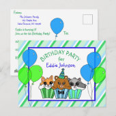 Cartes d'invitation d'anniversaire Cupcake Créatur (Devant / Derrière)