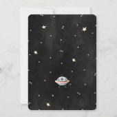 Cartes d'invitation d'anniversaire dans l'espace (Dos)
