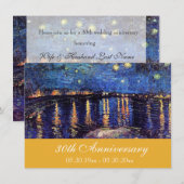 Cartes d'invitation d'anniversaire de beaux-arts c (Devant / Derrière)