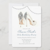 Cartes d'invitation d'anniversaire de chaussures à (Devant)