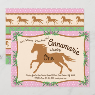 Cartes d'invitation d'anniversaire de Cowgirl Chev