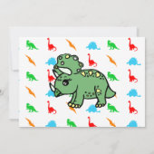 Cartes d'invitation d'anniversaire de dinosaure mi (Dos)