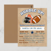 Cartes d'invitation d'anniversaire de football pou (Devant / Derrière)