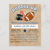 Cartes d'invitation d'anniversaire de football pou (Devant)