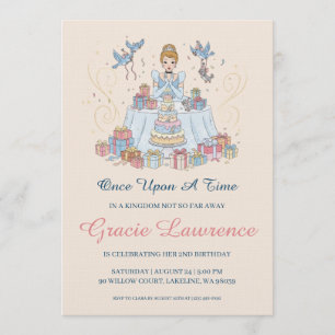 Cartes d'invitation d'anniversaire de la princesse