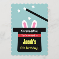 Cartes d'invitation d'anniversaire de lapin au cha