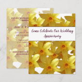 Cartes d'invitation d'anniversaire de mariage avec (Devant / Derrière)