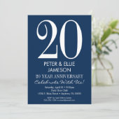 Cartes d'invitation d'anniversaire de mariage mode (Debout devant)
