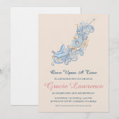 Cartes d'invitation d'anniversaire de princesse Ce (Devant / Derrière)