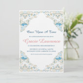 Cartes d'invitation d'anniversaire de princesse Ce (Debout devant)