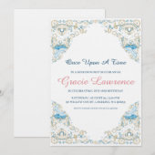 Cartes d'invitation d'anniversaire de princesse Ce (Devant / Derrière)