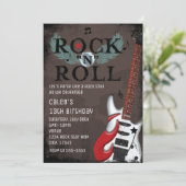 Cartes d'invitation d'anniversaire de style Rock N (Debout devant)