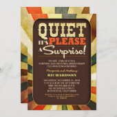 Cartes d'invitation d'anniversaire de style typogr (Devant / Derrière)