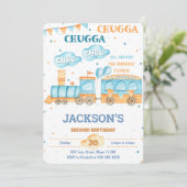 Cartes d'invitation d'anniversaire de train modifi (Debout devant)