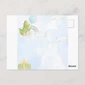 Cartes d'invitation d'anniversaire dinosaure à l'a (Dos)