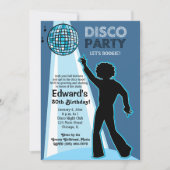 Cartes d'invitation d'anniversaire Disco Party (Devant)