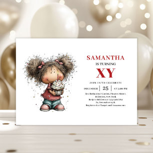 Cartes d'invitation d'anniversaire fantaisistes po
