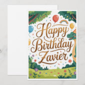Cartes d'invitation d'anniversaire 🎉 – Fête perso (Devant / Derrière)