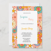 CARTES D'INVITATION D'ANNIVERSAIRE FLEURS MULTICOL (Devant)