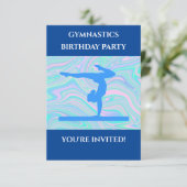 Cartes d'invitation d'anniversaire "GYMNASTIQUE" p (Debout devant)
