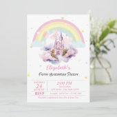 Cartes d'invitation d'anniversaire Magical Castle (Debout devant)
