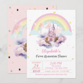 Cartes d'invitation d'anniversaire Magical Castle (Devant / Derrière)