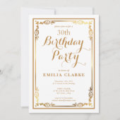 Cartes d'invitation d'anniversaire modernes et élé (Devant)