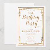 Cartes d'invitation d'anniversaire modernes et élé (Devant / Derrière)