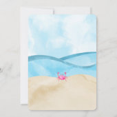 Cartes d'invitation d'anniversaire plage (Dos)