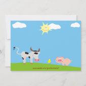 Cartes d'invitation d'anniversaire pour animaux de (Dos)